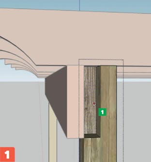 Ilmainen 3d suunnitteluohjelma: Tolppa lovi Ilmainen 3d suunnitteluohjelma: Tuplaklikkaa tolppaa 3D-piirustuksessa.